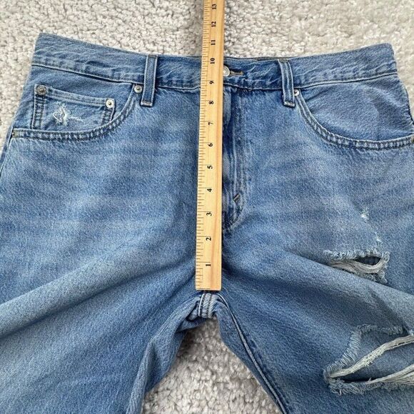 LEVI'S Baggy Dad Jean Distressed Ripped In The Middle - Picture 13 of 16